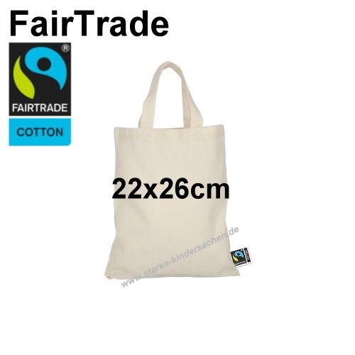 kleines Fairtrade Baumwolltäschen, Kindertäschchen zum Bemalen