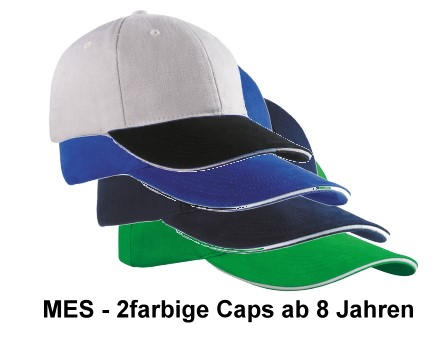 MES - schweres 2-farbiges Baseball-Cap ab 9 Jahren