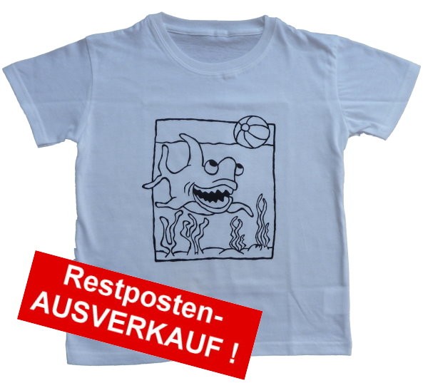 Kindergröße: Ausmal-T-shirt mit Ausmalbild Vordruck zum Bemalen mit Stoffmalfarben