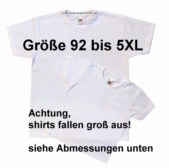 weiße Kinder-T-shirts zum Bemalen mit Stoffmalfarben, Ausmal-T-shirts appreturfrei mit Mengenrabatt