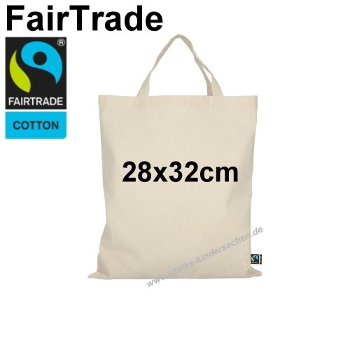 Fairtrade Baumwolltäschchen mittel midi naturfarben zum Bemalen