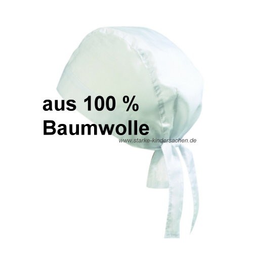 bandana aus reiner Baumwolle, Piratenkopftuch in weiss zum selbst Bemalen mit Stoffmalfarben.